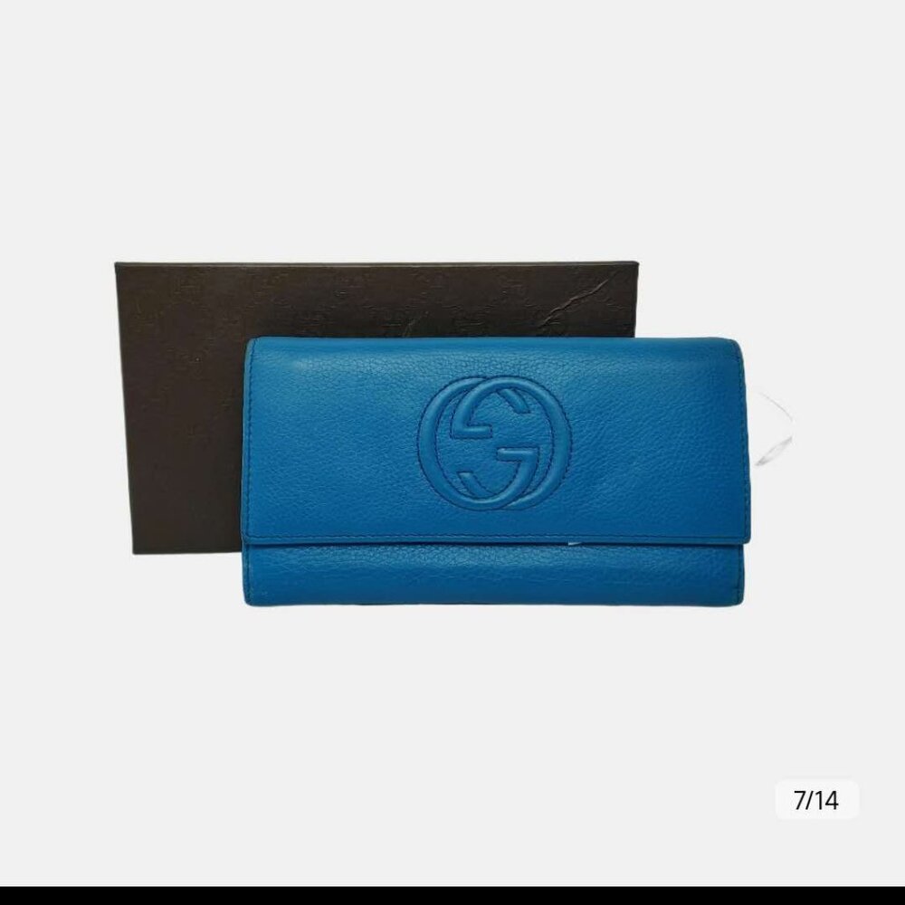 Gucci Interlocking G Logo Leather Continental Wallet